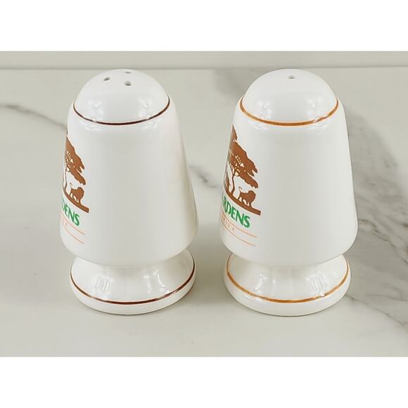 Busch Gardens Salt & Pepper Shakers Tampa Florida 3 1/4" Porcelain Souvenir 80's - Picture 5 of 12